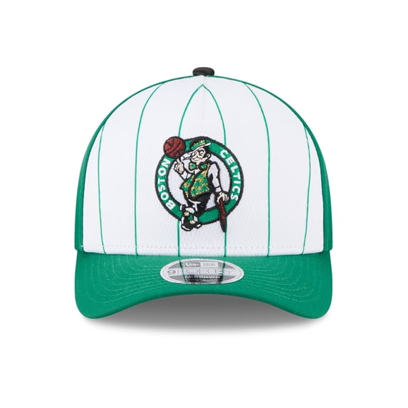Men's New Era White/Kelly Green Boston Celtics 2025 NBA Tip Off M-Crown A-Frame 9FORTY Adjustable Hat