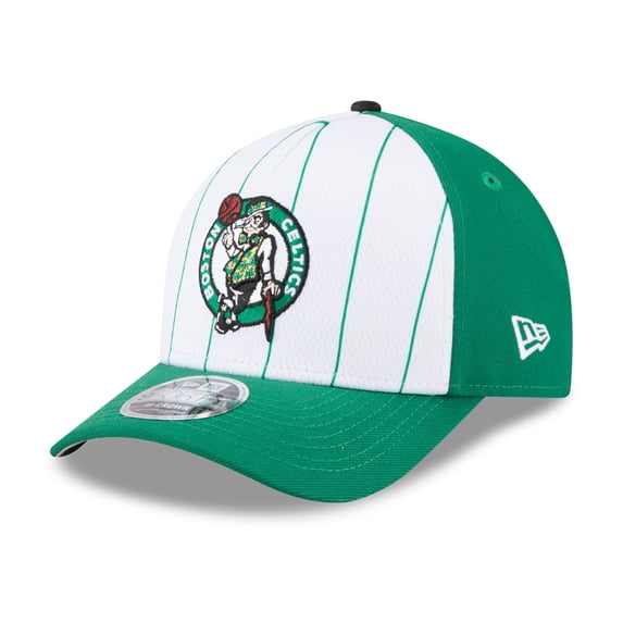 Men's New Era White/Kelly Green Boston Celtics 2025 NBA Tip Off M-Crown A-Frame 9FORTY Adjustable Hat