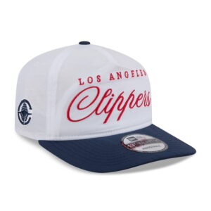 Men's New Era White/Navy LA Clippers 2025 NBA Draft On-Stage Nylon 19TWENTY Adjustable Hat
