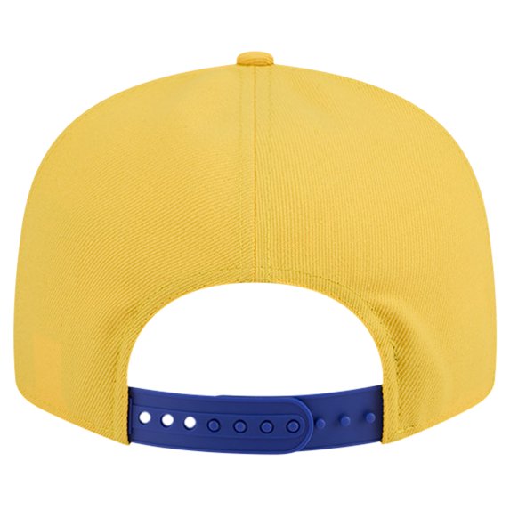 Men's New Era WhiteRoyal Golden State Warriors Throwback Gradient Tech Font 9FIFTY Snapback Hat