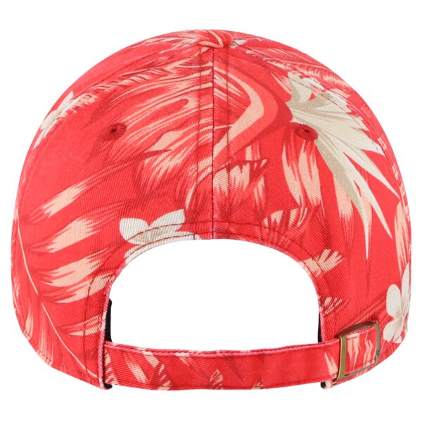 Mens Red Atlanta Hawks Tropicalia Floral Clean Up Adjustable Hat