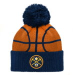 Preschool Navy Denver Nuggets Basketball Head Cuffed Knit Hat with Pom