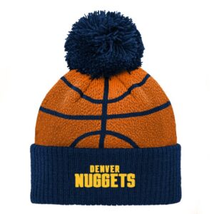 Preschool Navy Denver Nuggets Basketball Head Cuffed Knit Hat with Pom