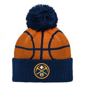 Preschool Navy Denver Nuggets Basketball Head Cuffed Knit Hat with Pom