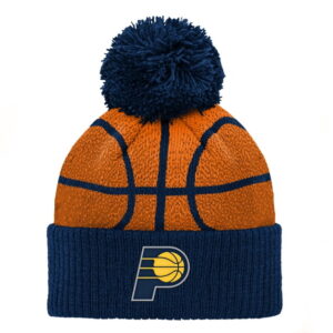 Preschool Navy Indiana Pacers Basketball Head Cuffed Knit Hat with Pom