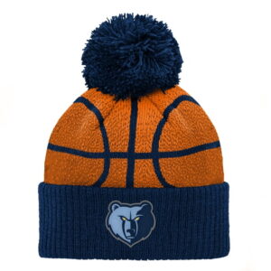 Preschool Navy Memphis Grizzlies Basketball Head Cuffed Knit Hat with Pom