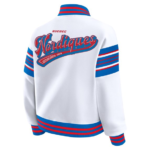 Women WEAR by Erin Andrews White Blue Quebec Nordiques Full Snap Fleece Sweatshirt Jacket