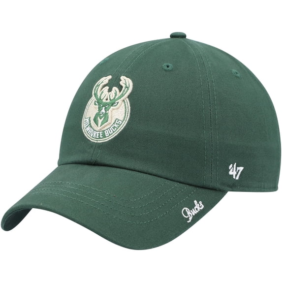 Women's '47 Hunter Green Milwaukee Bucks Miata Clean Up Logo Adjustable Hat