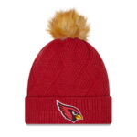 Women’s NFL Arizona Cardinals Cardinal Snowy Cuffed Knit Hat with Pom