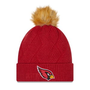 Women’s NFL Arizona Cardinals Cardinal Snowy Cuffed Knit Hat with Pom