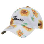 Women's-New Era White Golden State Warriors Adventure Flower 9TWENTY Adjustable Hat