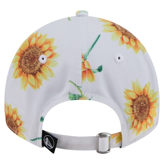 Women's-New Era White Golden State Warriors Adventure Flower 9TWENTY Adjustable Hat
