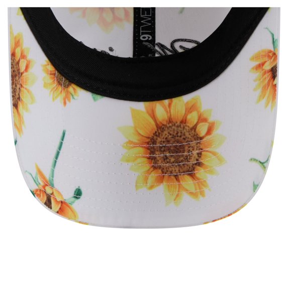 Women's-New Era White Golden State Warriors Adventure Flower 9TWENTY Adjustable Hat