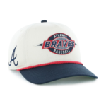 Youth 47 Natural Navy Atlanta Braves Frame Out Hitch Adjustable Hat