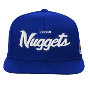 Youth Mitchell & Ness Blue Denver Nuggets Head Coach Flat Brim Snapback Hat