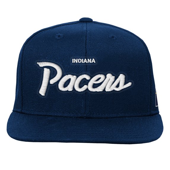 Youth Mitchell & Ness Navy Indiana Pacers Head Coach Flat Brim Snapback Hat