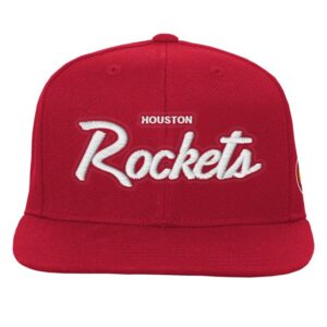 Youth Mitchell & Ness Red Houston Rockets Head Coach Flat Brim Snapback Hat