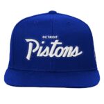 Youth Mitchell & Ness Royal Detroit Pistons Head Coach Flat Brim Snapback Hat