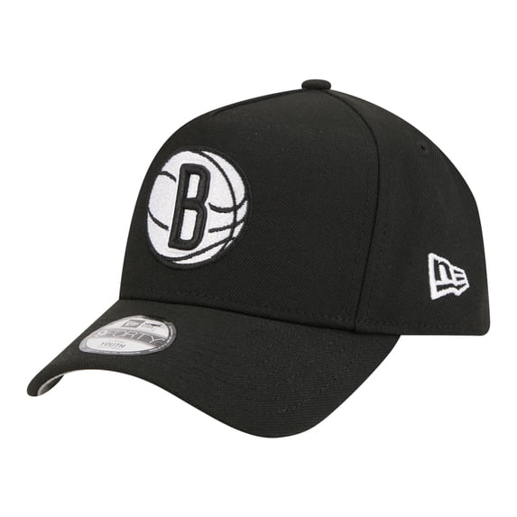 Youth New Era Black Brooklyn Nets 9FORTY A-Frame Adjustable Hat