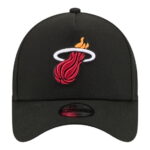 Youth New Era Black Miami Heat 9FORTY A-Frame Adjustable Hat
