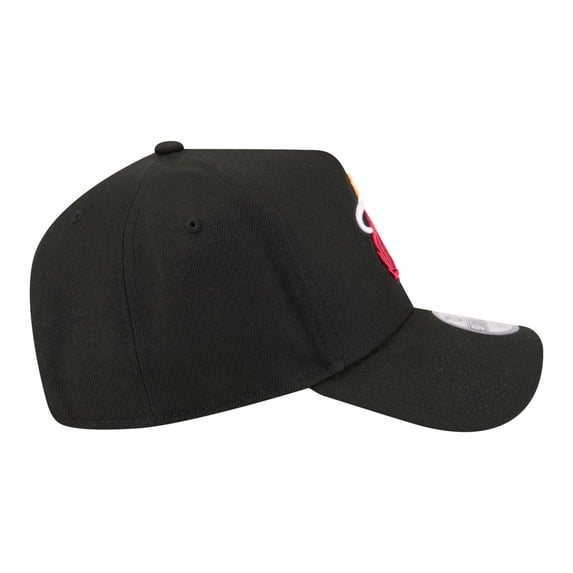 Youth New Era Black Miami Heat 9FORTY A-Frame Adjustable Hat