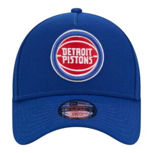 Youth New Era Blue Detroit Pistons 9FORTY A-Frame Adjustable Hat