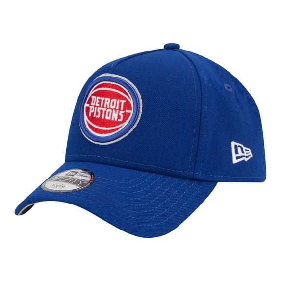 Youth New Era Blue Detroit Pistons 9FORTY A-Frame Adjustable Hat