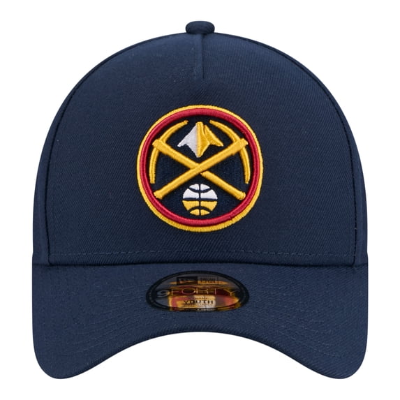 Youth New Era Navy Denver Nuggets 9FORTY A-Frame Adjustable Hat