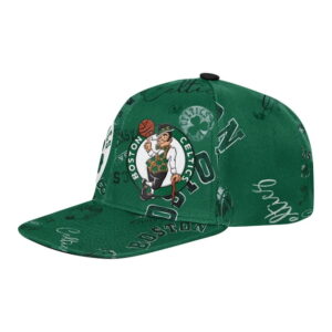 Youth Outerstuff Kelly Green Boston Celtics Street Hooper Allover Print Snapback Hat