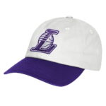 Youth Outerstuff White Los Angeles Lakers Rhinestone Dad Cap Adjustable Hat