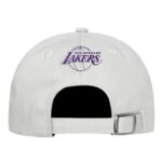 Youth Outerstuff White Los Angeles Lakers Rhinestone Dad Cap Adjustable Hat
