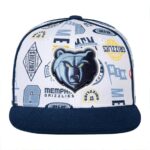 Youth Outerstuff White Memphis Grizzlies Piped Up Snapback Hat