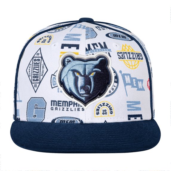 Youth Outerstuff White Memphis Grizzlies Piped Up Snapback Hat
