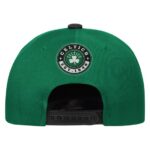 Youth Outerstuff White/Black Boston Celtics Logo Three Pro Pinch Pre-Curved Adjustable Hat