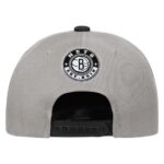 Youth Outerstuff White/Black Brooklyn Nets Logo Three Pro Pinch Pre-Curved Adjustable Hat