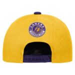 Youth Outerstuff WhitePurple Los Angeles Lakers Logo Three Pro Pinch Pre-Curved Adjustable Hat