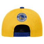 Youth Outerstuff WhiteRoyal Golden State Warriors Logo Three Pro Pinch Pre-Curved Adjustable Hat