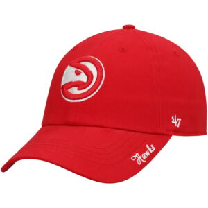 Atlanta Hawks pride with the Womens Red Atlanta Hawks Miata Clean Up Logo Adjustable Hat. Designed for everyday comfort and effortless style