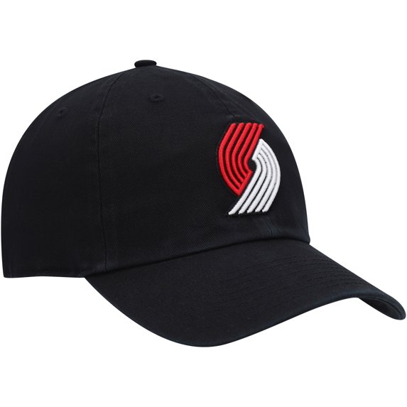 Men's '47 Black Portland Trail Blazers Core Logo Clean Up Adjustable Hat