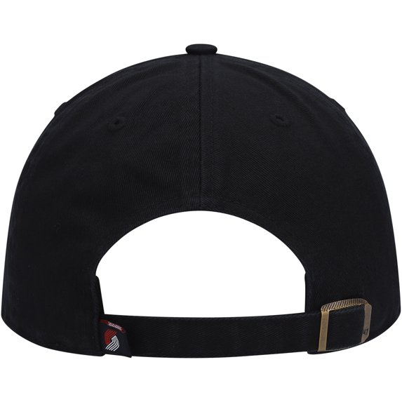 Men's '47 Black Portland Trail Blazers Core Logo Clean Up Adjustable Hat