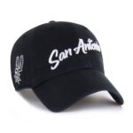 Men's '47 Black San Antonio Spurs Sure Shot Clean Up Adjustable Hat