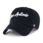 Men's '47 Black San Antonio Spurs Sure Shot Clean Up Adjustable Hat