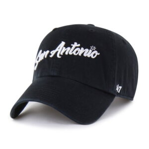 Men's '47 Black San Antonio Spurs Sure Shot Clean Up Adjustable Hat