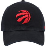 Men's '47 Black Toronto Raptors Core Logo Clean Up Adjustable Hat