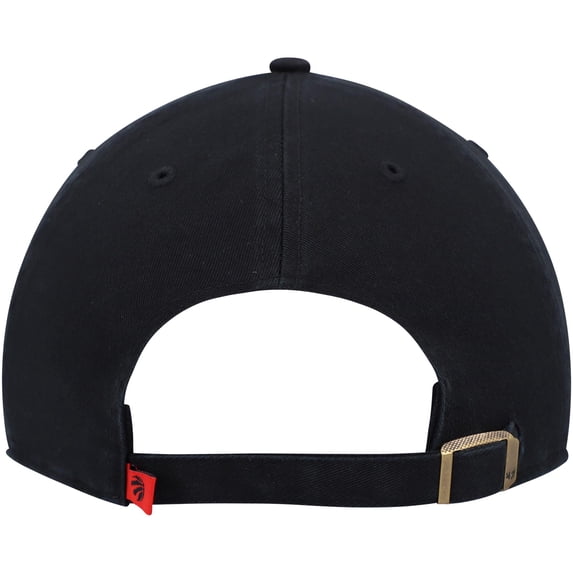 Men's '47 Black Toronto Raptors Core Logo Clean Up Adjustable Hat