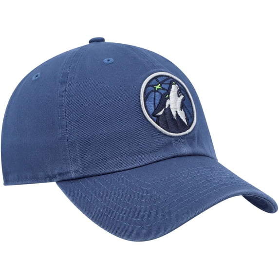 Men's '47 Blue Minnesota Timberwolves Core Logo Clean Up Adjustable Hat
