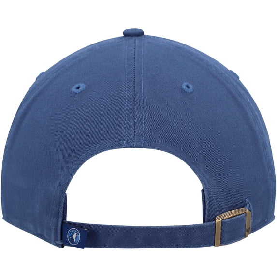Men's '47 Blue Minnesota Timberwolves Core Logo Clean Up Adjustable Hat