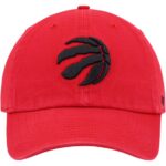 Men's '47 Red Toronto Raptors Core Logo Clean Up Adjustable Hat