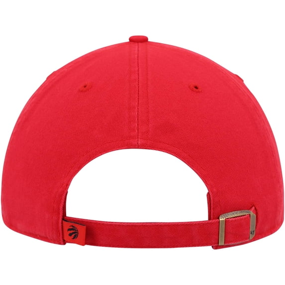 Men's '47 Red Toronto Raptors Core Logo Clean Up Adjustable Hat