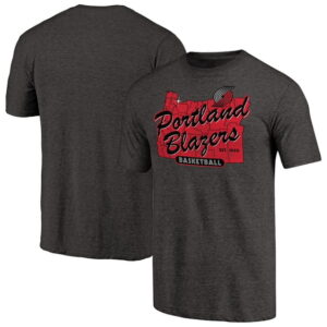 Men's Black Portland Trail Blazers Hometown Collection Old Town 2 Tri-Blend T-Shirt